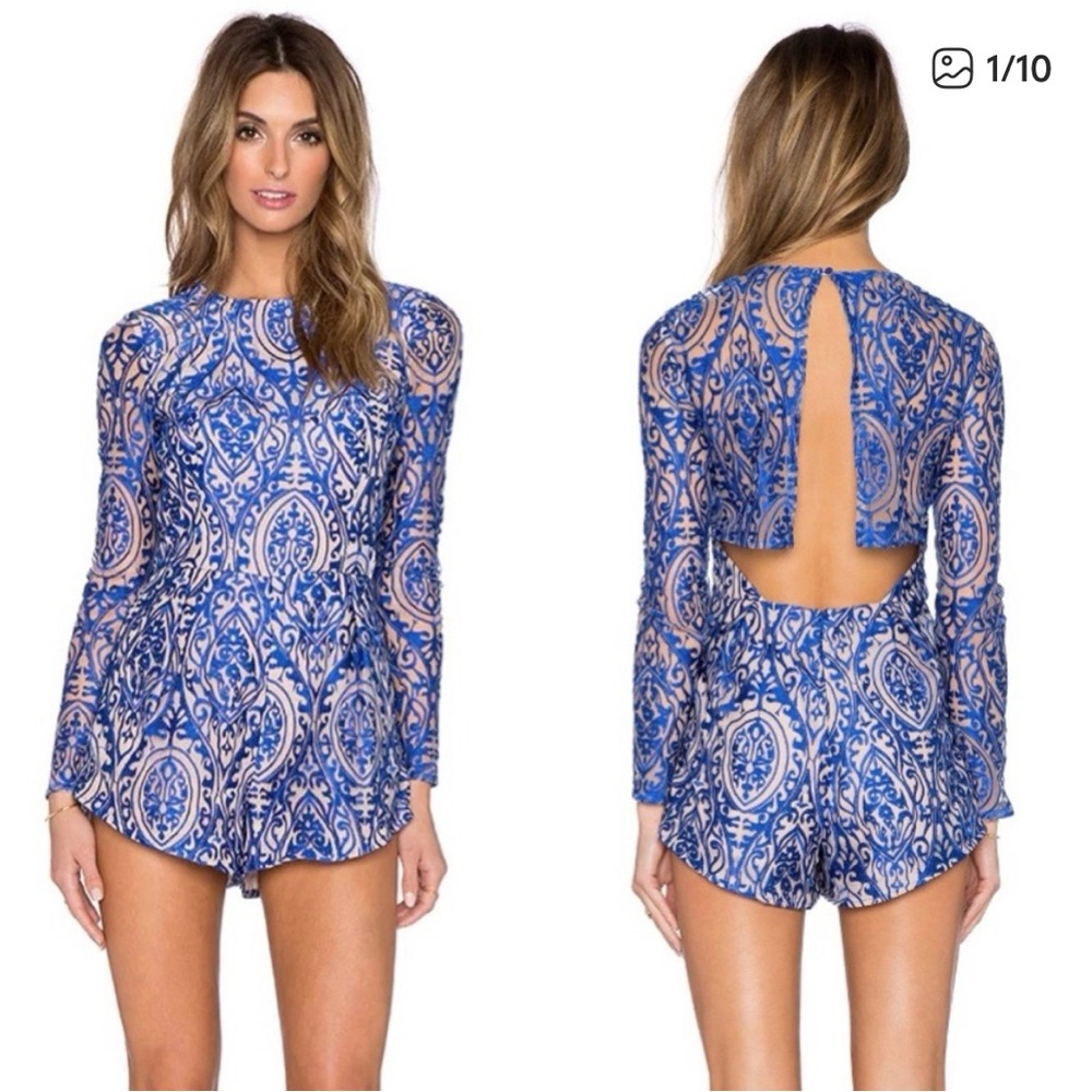 NWT THE JETSET DIARIES Sunset Romper in Majorelle